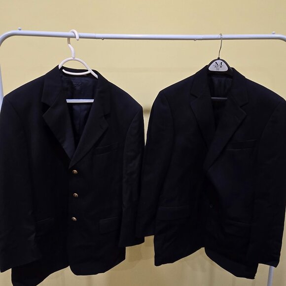 2 Men's Blazers, Dark Blue, Sizes 42 and 38 - Picture 1 of 12